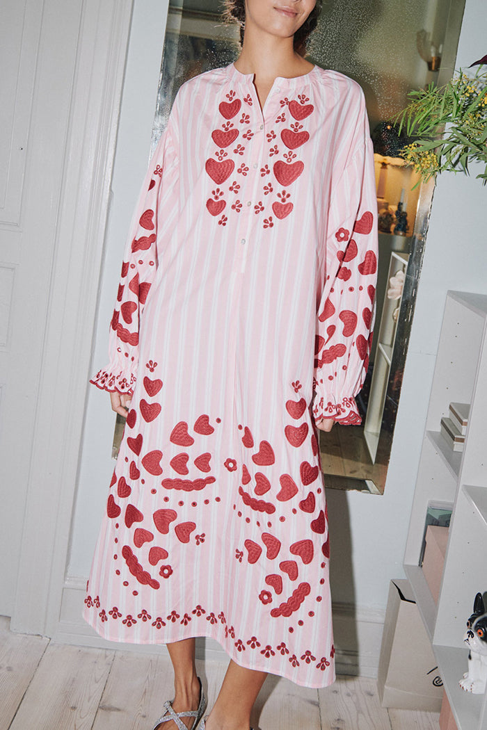 Casual Heart Pattern Dress