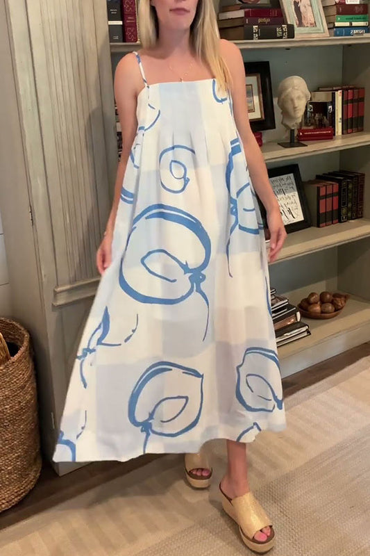 Abstract Pattern Halter Dress