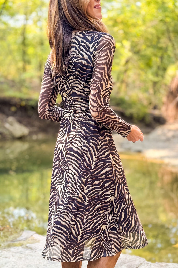 Casual Animal Stripes Dress