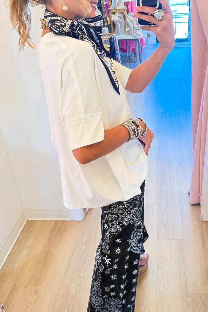 Round Neck Short Sleeve Top