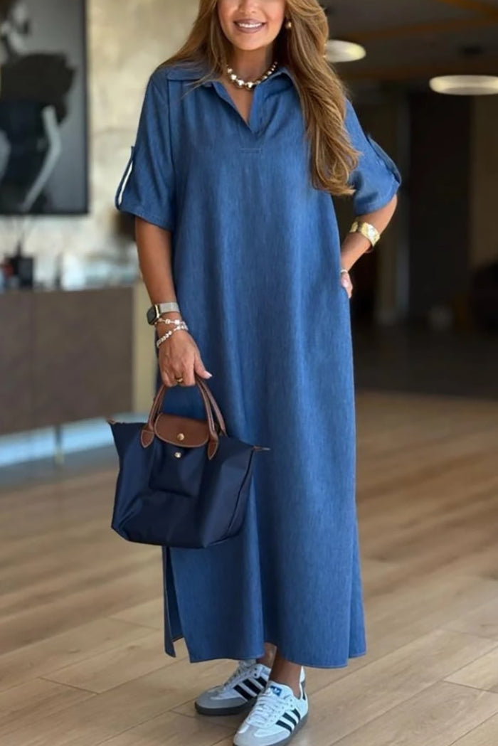 Casual Short Sleeve Pocket Dress