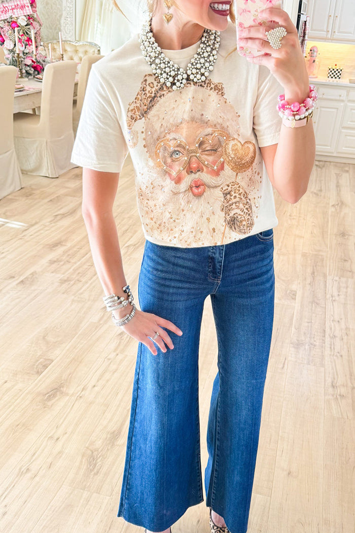 Graphic Printed Short Sleeves Top