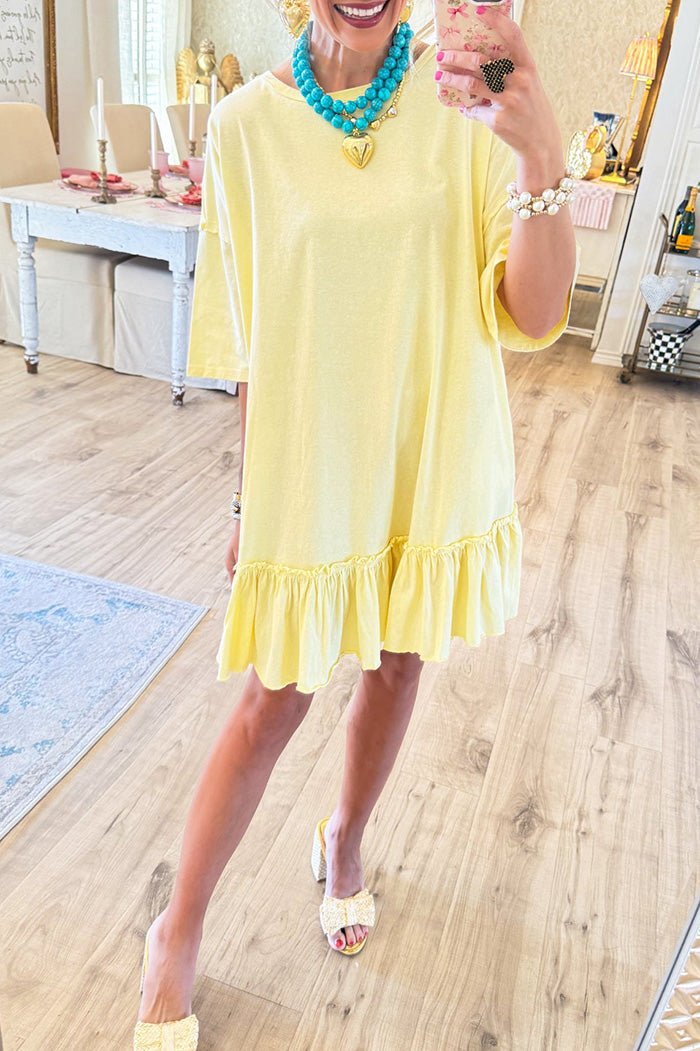 Ruffle Bottom Tunic Dress