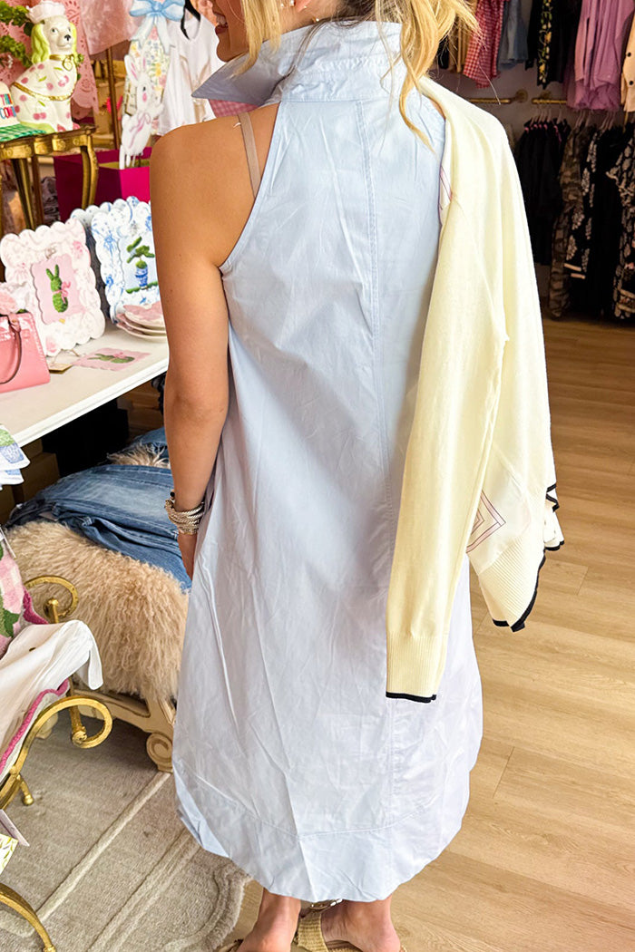Sleeveless Collard Maxi Dress