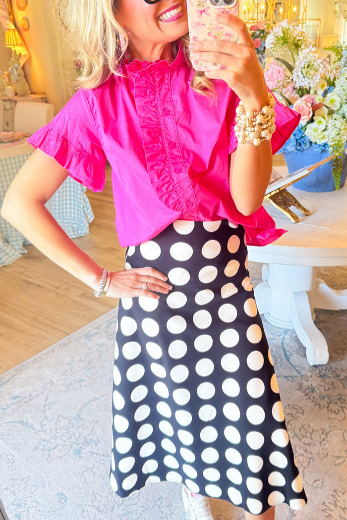 Polka Dot Midi Skirt