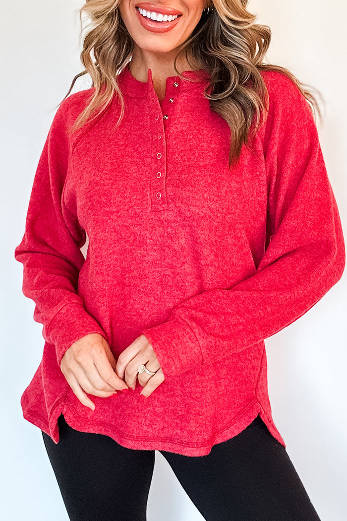 Casual Marled Knit Top