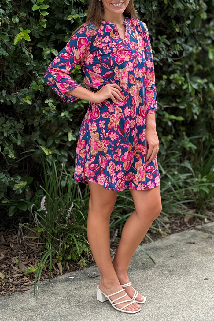 Bold Floral Pocket Dress