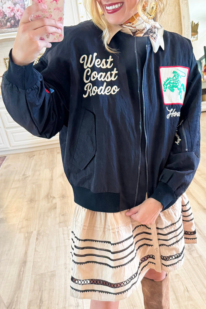 Patchwork Vintage Bomber Jacket