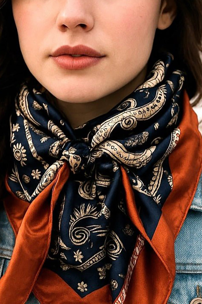 Vintage Botanical Paisley Scarf
