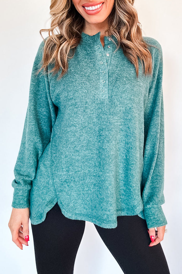 Casual Marled Knit Top