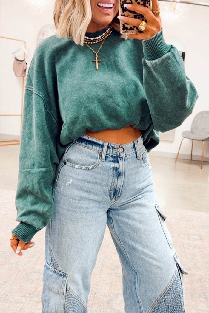 Oversized Balloon Sleeve Sweatshirt