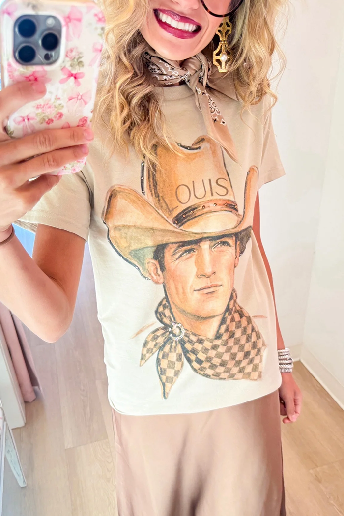Rhinestone Cowboy Graphic Short Sleeve Tee