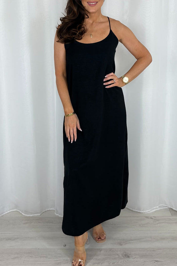 Casual Spaghetti Strap Maxi Dress