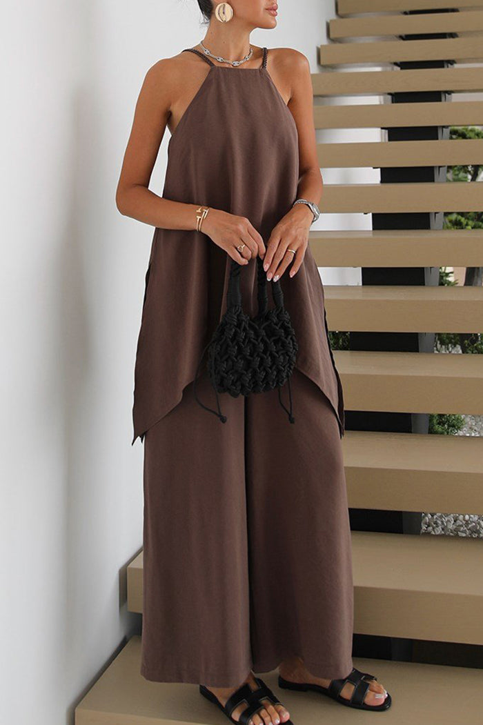 Spaghetti Strap Pocket Jumpsuit