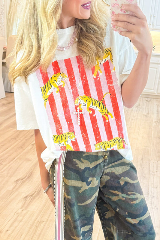 Stripe Tigers Graphic Tee