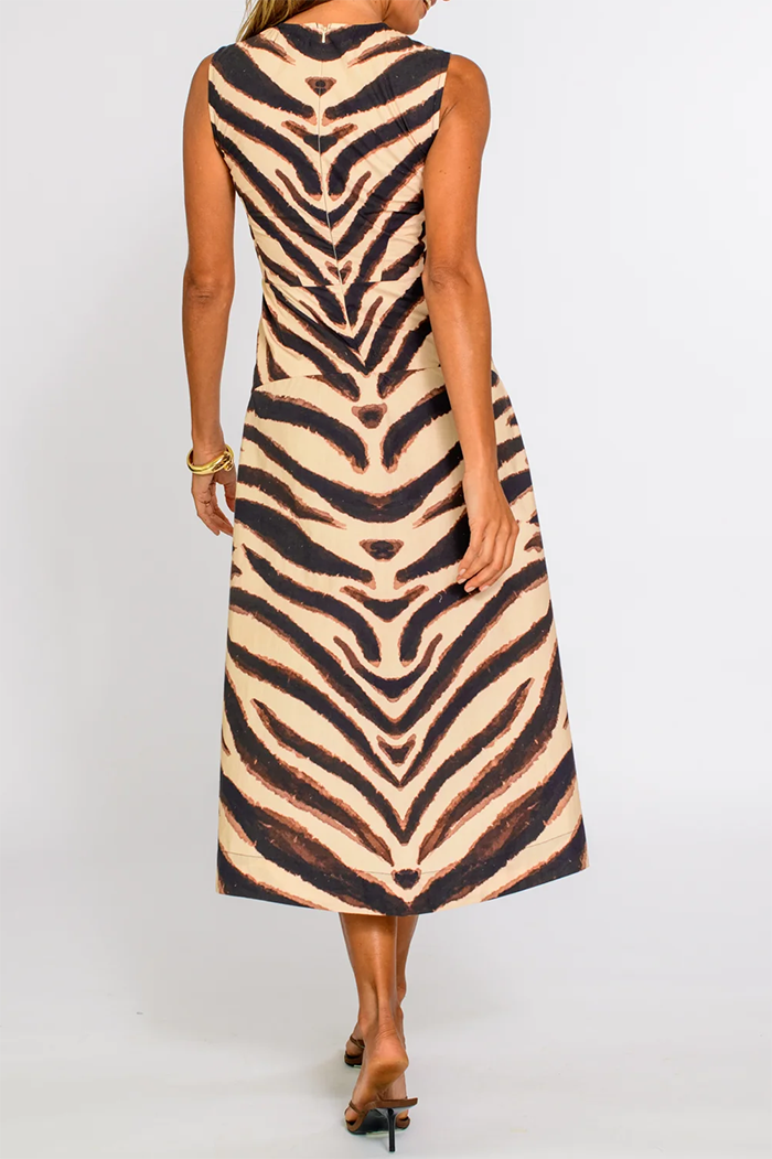 Zebra Print Maxi Dress