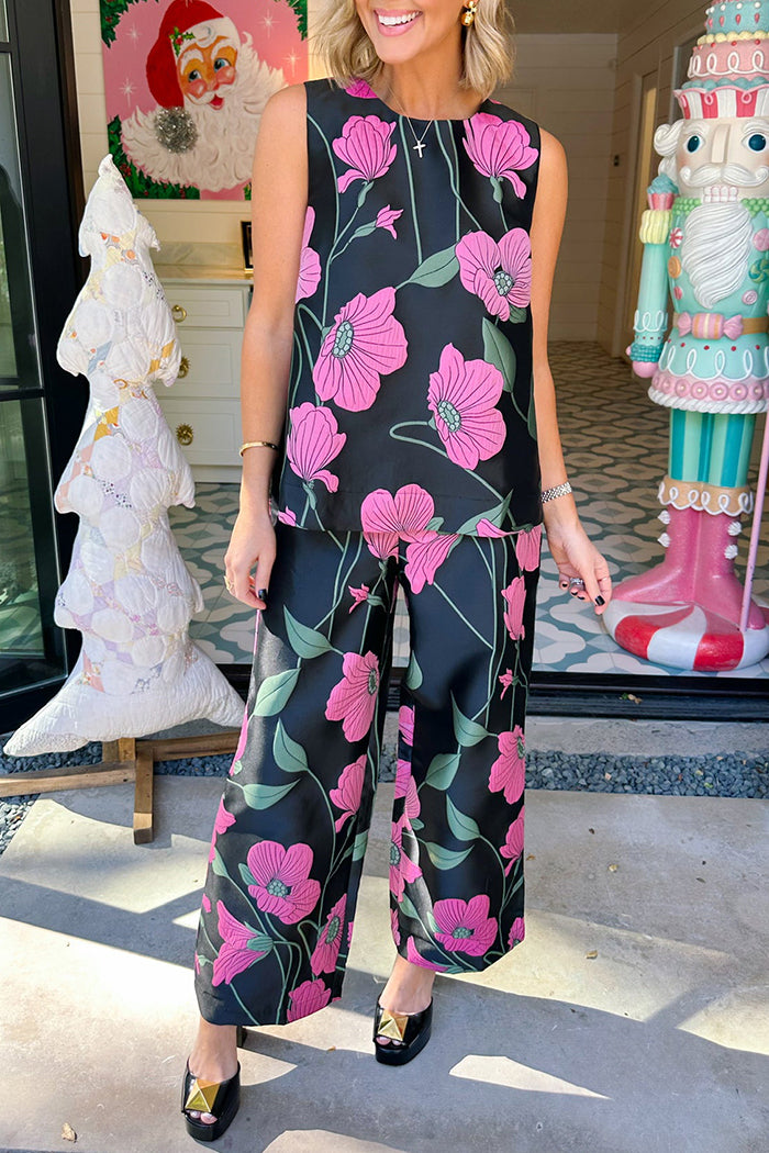 Casual Sleeveless Printed set