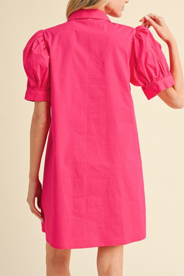 Casual Scallop Edge Dress