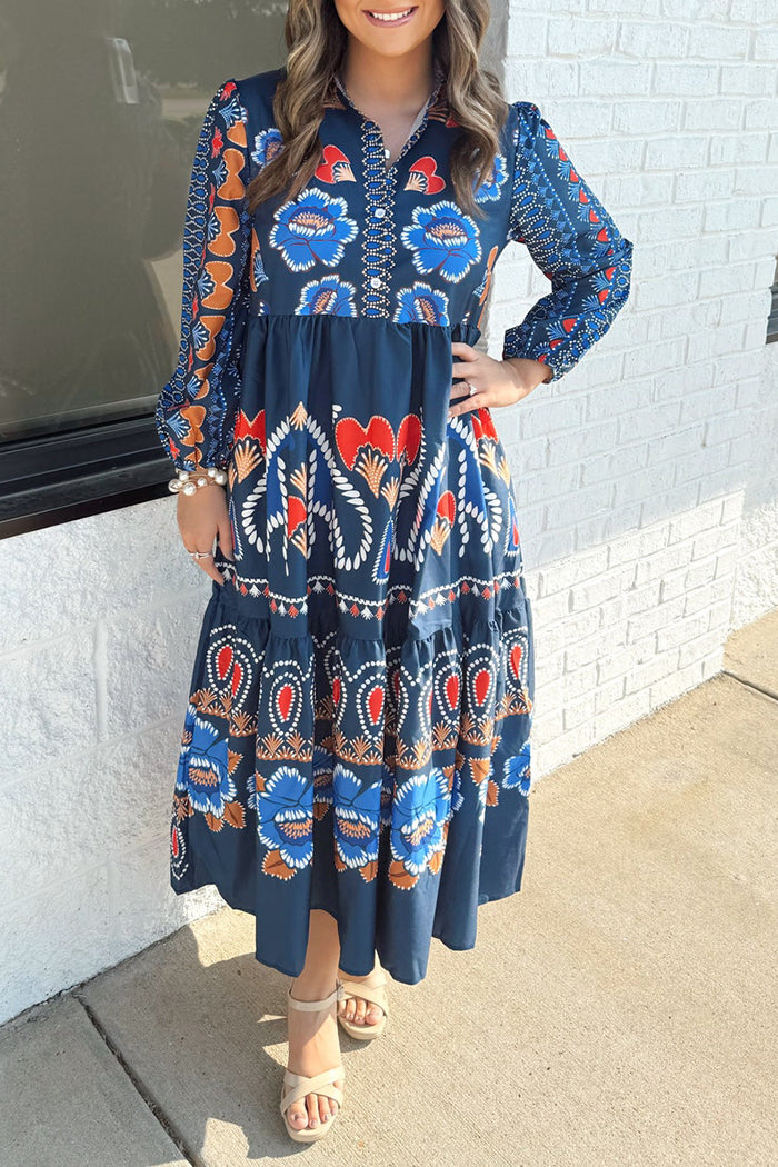 Casual Floral Pattern Dress