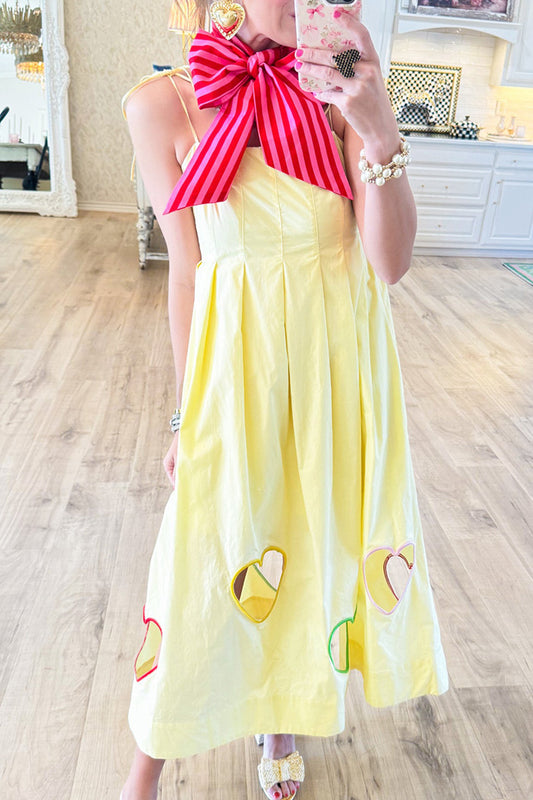 Heart Cut Out Midi Dress