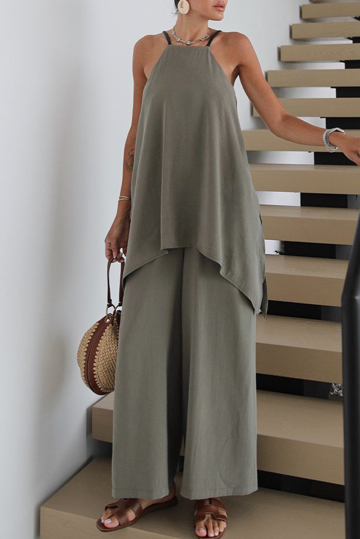 Spaghetti Strap Pocket Jumpsuit