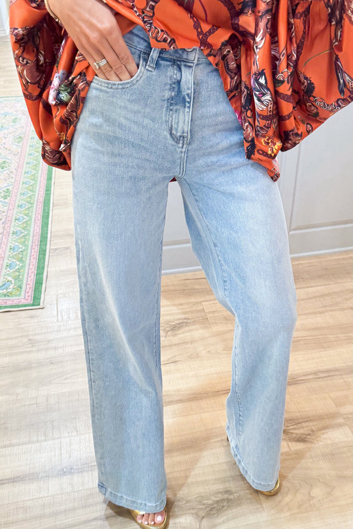 Light Wash Wide Leg Jeans