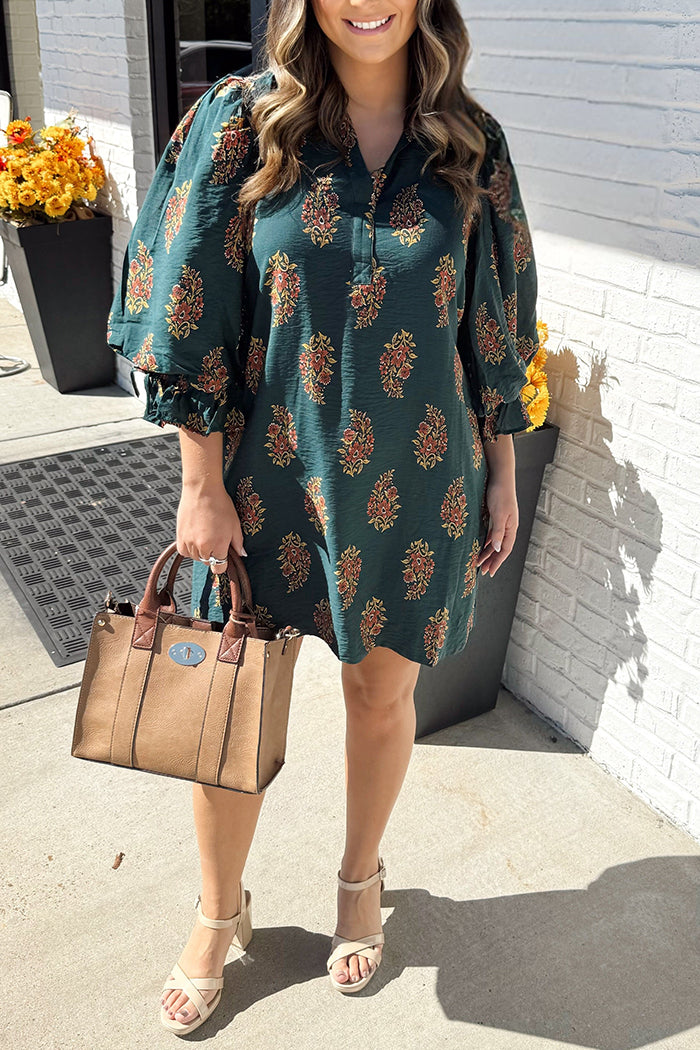 Casual Floral Pattern Dress