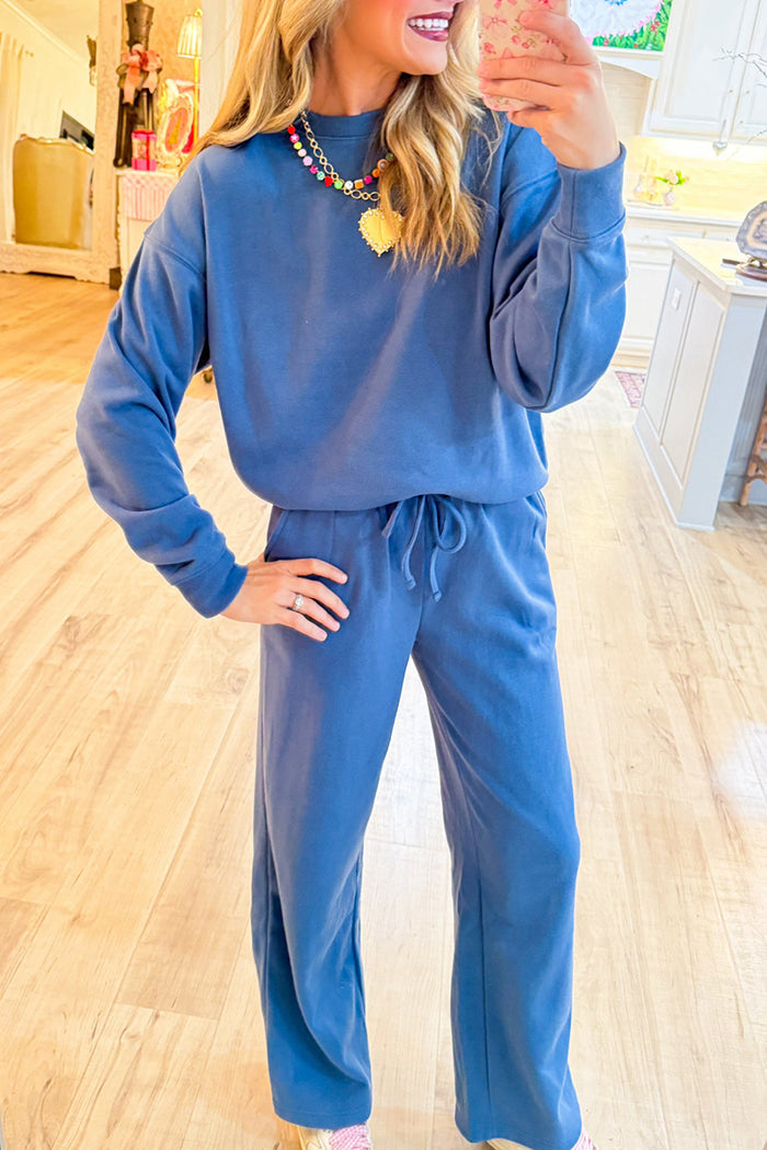 Casual Sweatshirt Pant Set