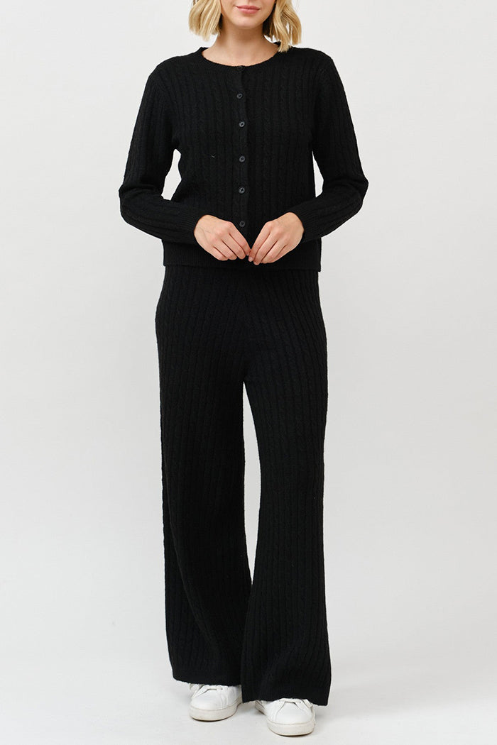 Cozy Cable-Knit Two-Piece Set