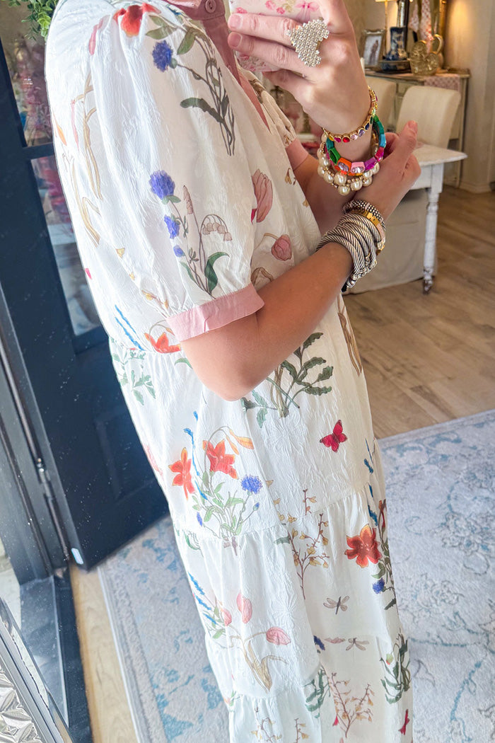 Floral Tiered Midi Dress