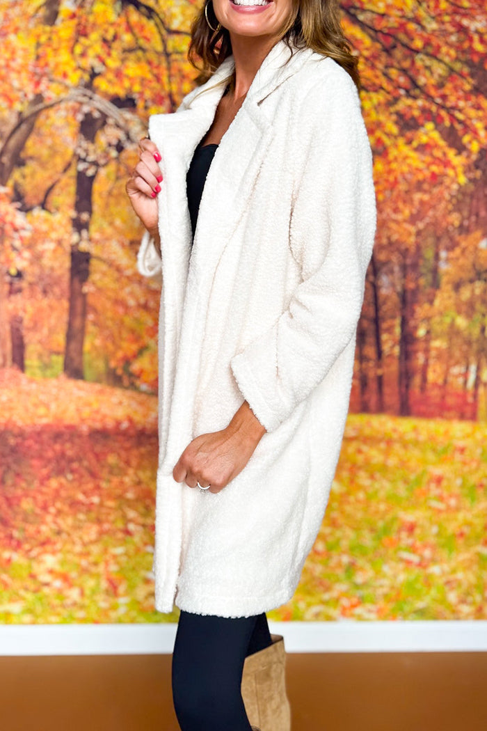 Open-Front Lapel Oversized Jacket