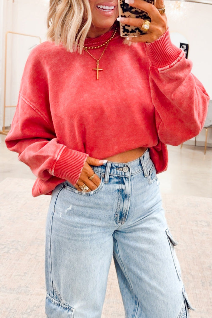 Oversized Balloon Sleeve Sweatshirt
