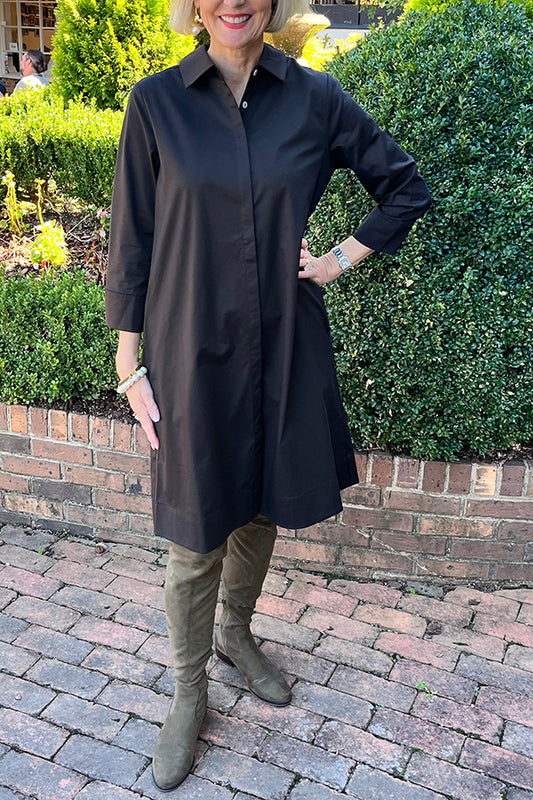 Casual Solid Color Pocket Dress