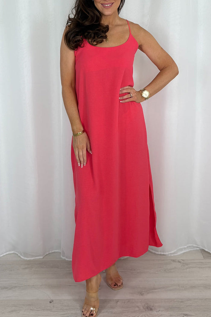 Casual Spaghetti Strap Maxi Dress