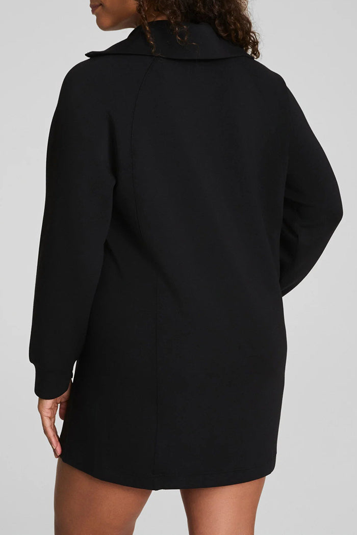 Collar Half-Zip Sweatshirt Dress