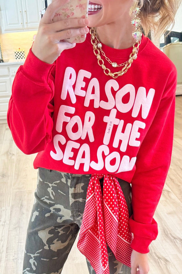 Holiday Red Graphic Sweatshirt