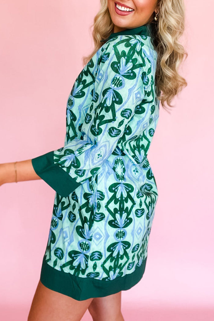 Casual Bold Printed Pocket Dress