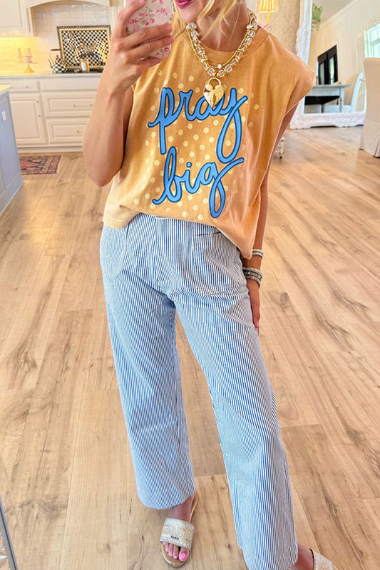 Casual Stripes Pockets Pants