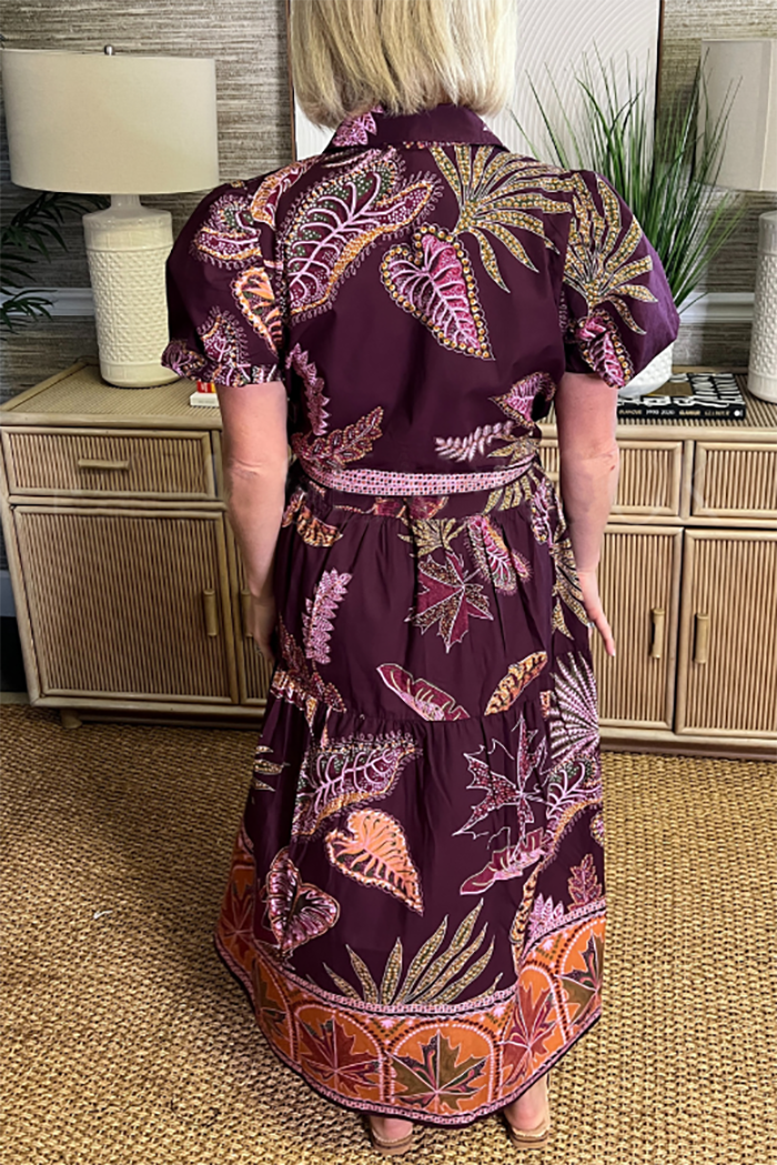 Flora Print Buttoned Dress