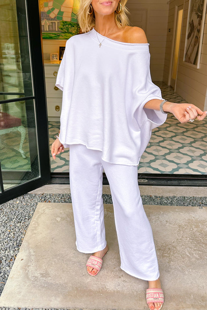 Casual Short Sleeve Pant Set