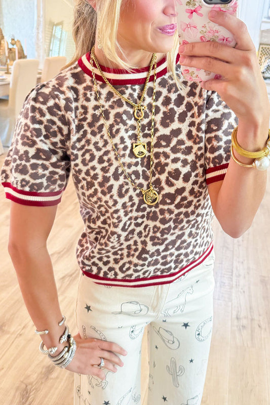Leopard Short Sleeve Top