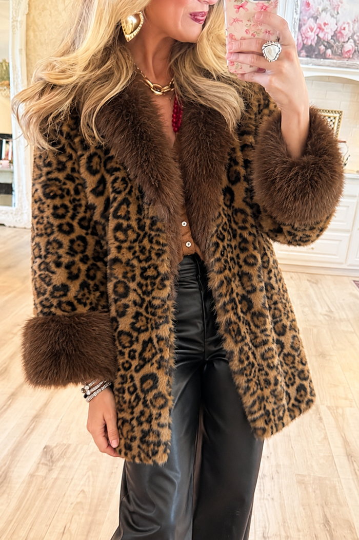 Leopard Faux Fur Coat