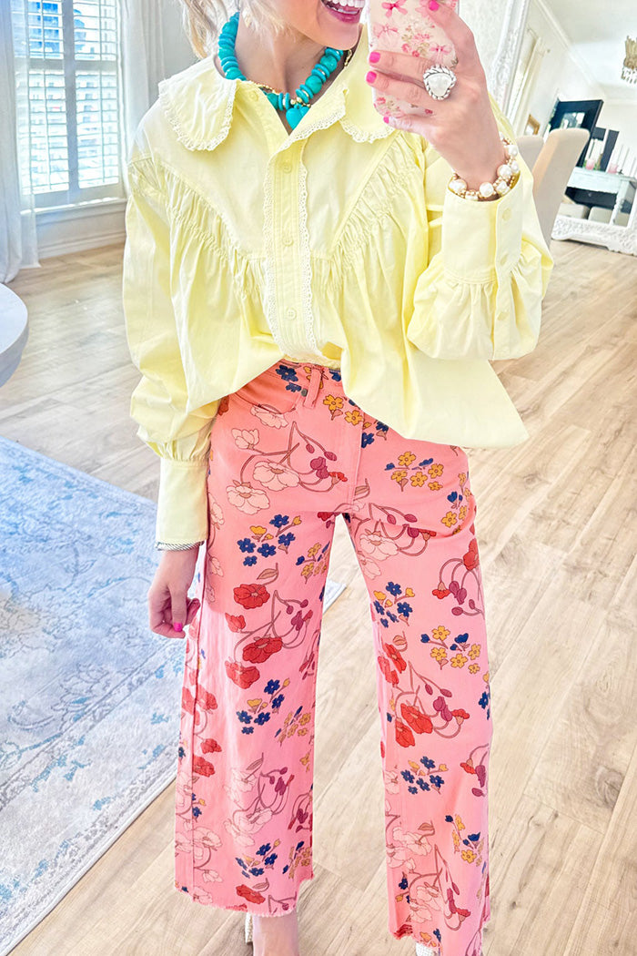 Floral Wide Leg Jeans