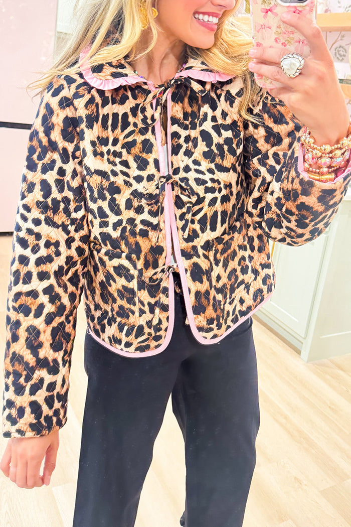 Leopard Quilted Pocket Jacket