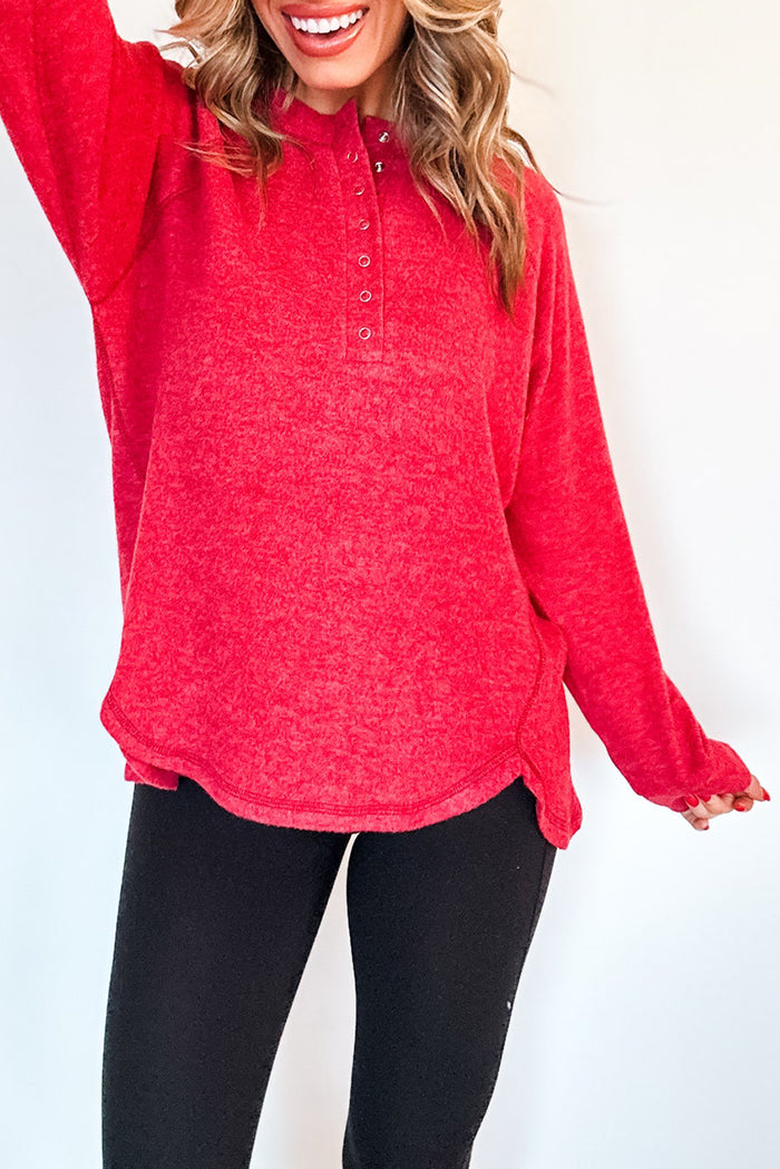 Casual Marled Knit Top