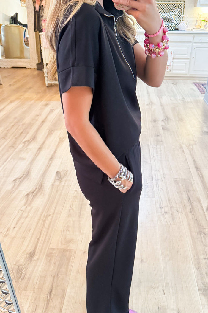 Casual Zip Pocket Pant Set