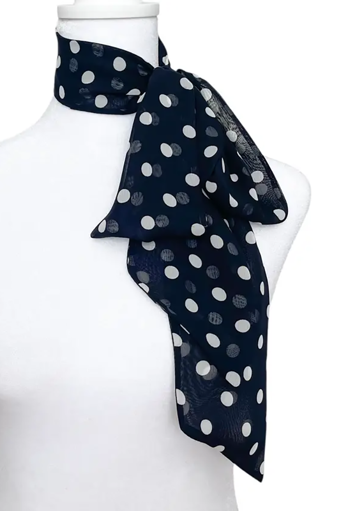 Black Polka Dot Scarf