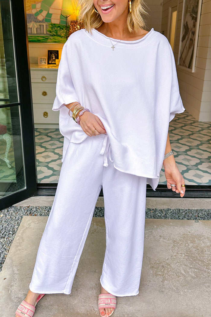 Casual Short Sleeve Pant Set