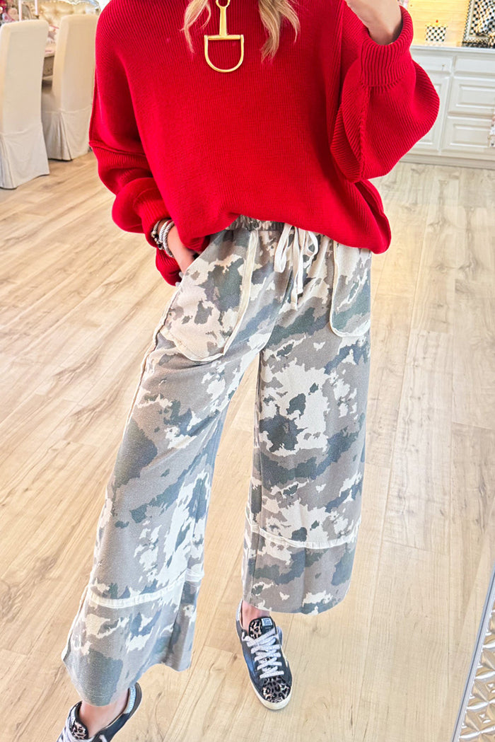 Washed Terry Camo Pants