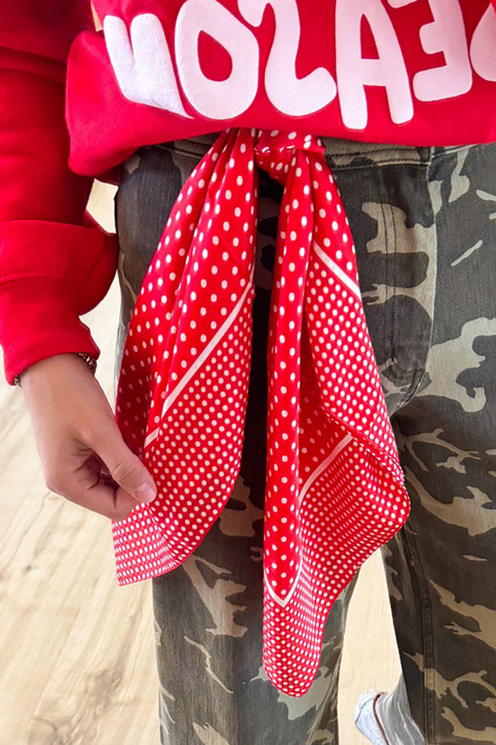 Red Polka Dot Scarf